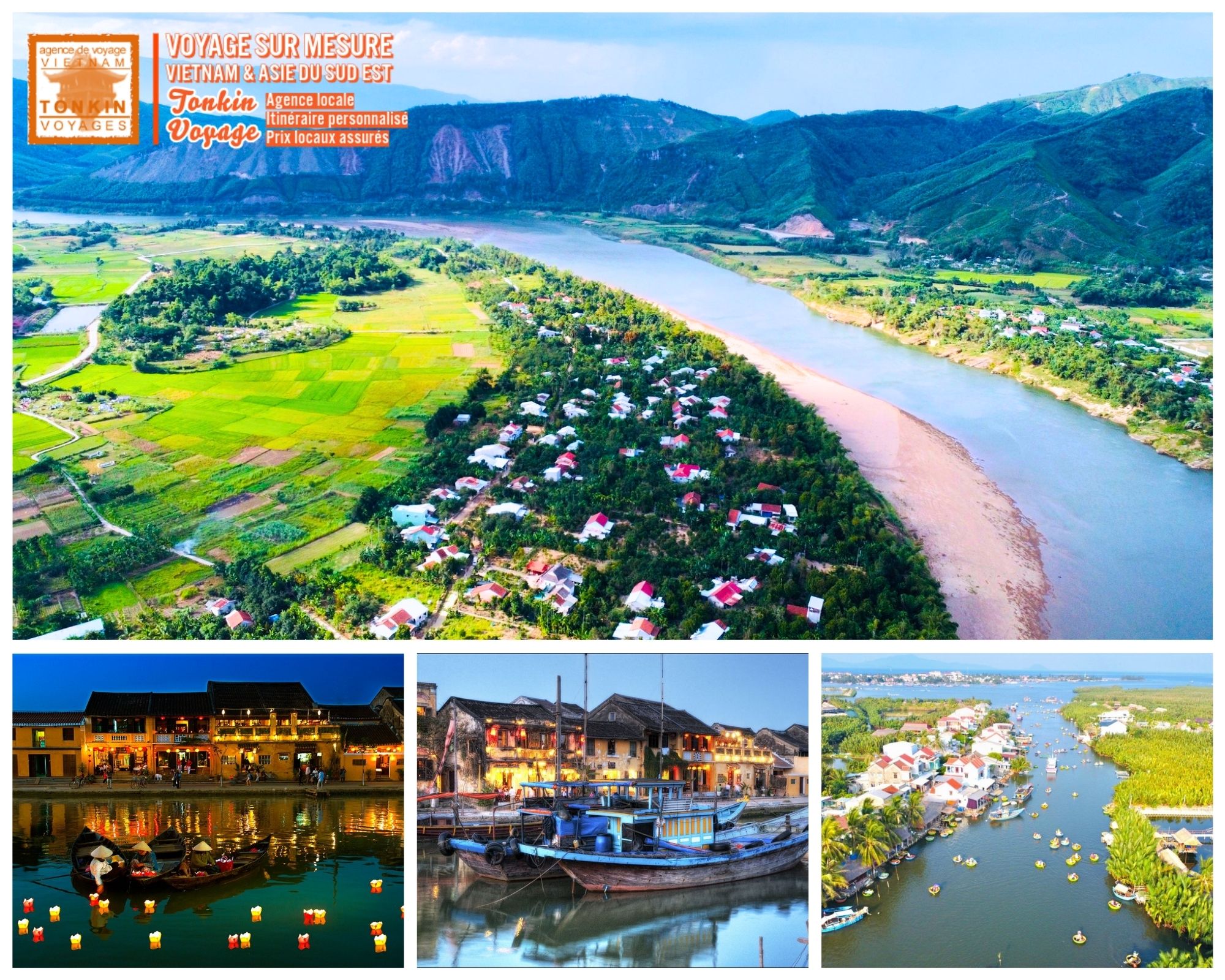 Voyage au fil des fleuves du Vietnam rivi&egrave;re Thu Bon Hoi An Vietnam Centre